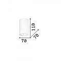 Plafoniera Moderna Round Tower Gesso Bianco 1 Luce Gu10 155869