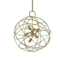 Sospensione Contemporanea Konse Metallo Oro 6 Luci E27