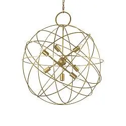 Sospensione Contemporanea Konse Metallo Oro 7 Luci E27