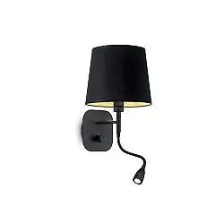 Applique Industrial-Minimal Nordik Metallo Nero 2 Luci E14 1,5W K Luce