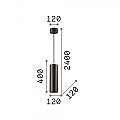 Sospensione Moderna Look Metallo Nero 1 Luce Gu10 10W 3000K Luce Calda 158723