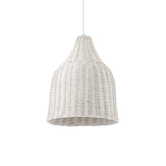 Sospensione Rustica-Country Haunt Corda Bianco 1 Luce E27 159256