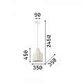 Sospensione Rustica-Country Haunt Corda Bianco 1 Luce E27 159256