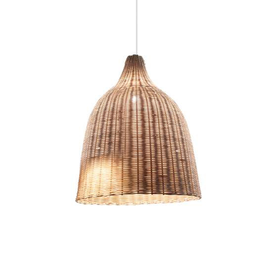 Sospensione Rustica-Country Haunt Corda Marrone Legno Marrone 1 Luce E27 159812