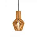 Sospensione Industrial-Minimal Citrus-1 Legno Marrone 1 Luce E27 159843