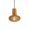 Sospensione Industrial-Minimal Citrus-2 Legno Marrone 1 Luce E27 159850