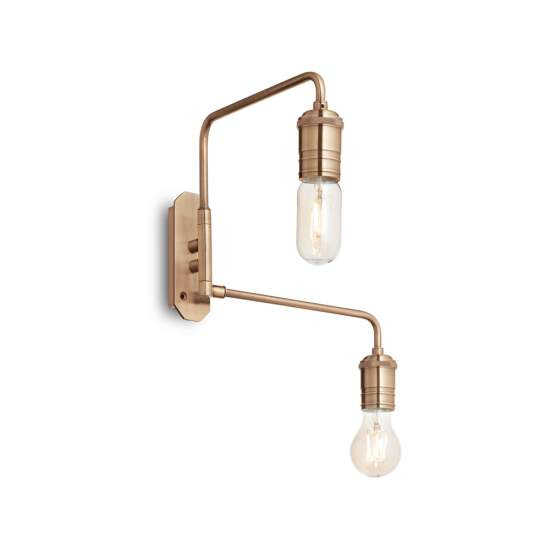 Applique Industrial-Minimal Triumph Metallo Ottone 2 Luci E27 160245