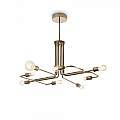 Sospensione Industrial-Minimal Triumph Metallo Ottone 8 Luci E27 160269