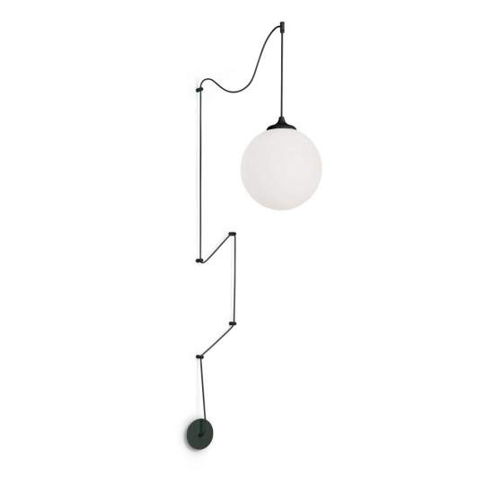 Sospensione Da Muro Moderna Boa Metallo Nero 1 Luce E27 160856