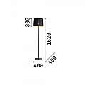 Piantana Industrial-Minimal Nordik Metallo Nero 1 Luce E27 161716