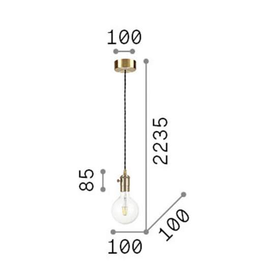 Sospensione Rustica-Country Doc Metallo Rame 1 Luce E27 163123