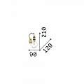 Applique Rustica-Country Frida Metallo Rame 1 Luce E27 163338