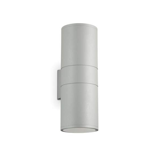 Applique Moderna Gun Alluminio Grigio 2 Luci E27 163604