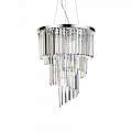 Sospensione Contemporanea Carlton Metallo-Cristallo Cromo 12 Luci E14 166247