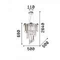 Sospensione Contemporanea Carlton Metallo-Cristallo Cromo 12 Luci E14 166247