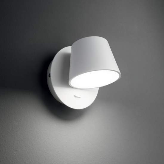 Applique Moderna Gim Alluminio Bianco Led 6W 3000K Luce Calda 167152