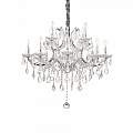 Lampadario Classico Napoleon Metallo-Cristallo Cromo 12 Luci E14 167251