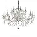 Lampadario Classico Napoleon Metallo-Cristallo Cromo 18 Luci E14 167268
