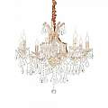 Lampadario Classico Napoleon Metallo-Cristallo Oro 8 Luci E14 167398