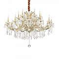 Lampadario Classico Napoleon Metallo-Cristallo Oro 18 Luci E14 167411