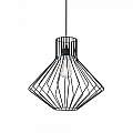 Sospensione Industrial-Minimal Ampolla-4 Metallo Nero 1 Luce E27 167497