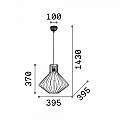Sospensione Industrial-Minimal Ampolla-4 Metallo Nero 1 Luce E27 167497