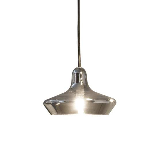 Sospensione Vintage-Decò Lido-3 Vetro Fumè 1 Luce G9 3W 3000K Luce Calda 168364