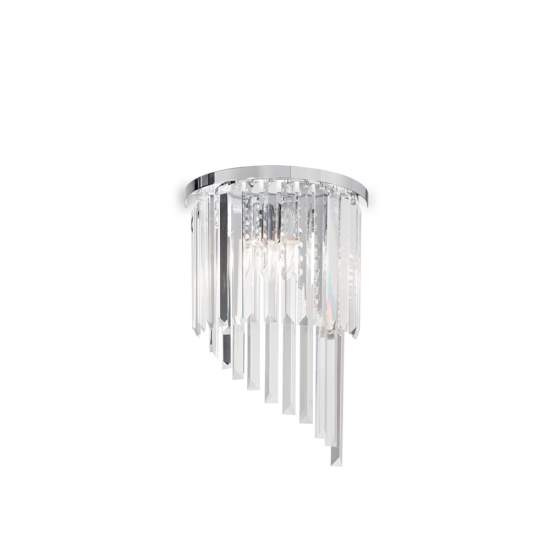 Applique Contemporanea Carlton Metallo-Cristallo Cromo 3 Luci E14 168913