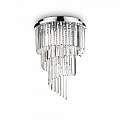 Plafoniera Contemporanea Carlton Metallo-Cristallo Cromo 12 Luci E14 168937