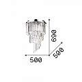 Plafoniera Contemporanea Carlton Metallo-Cristallo Cromo 12 Luci E14 168937