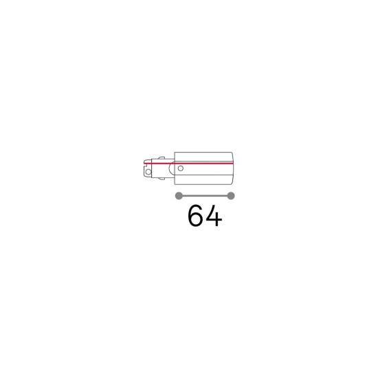 Connettore Principale E Sinistro On-Off Link Alluminio Bianco Senza Finiture 169583