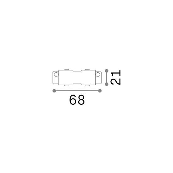 Profilo Link Alluminio Bianco Connettore On-Off 169637