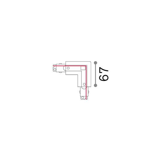 Connettore Principale E Sinistro On-Off Link Alluminio Bianco 169705