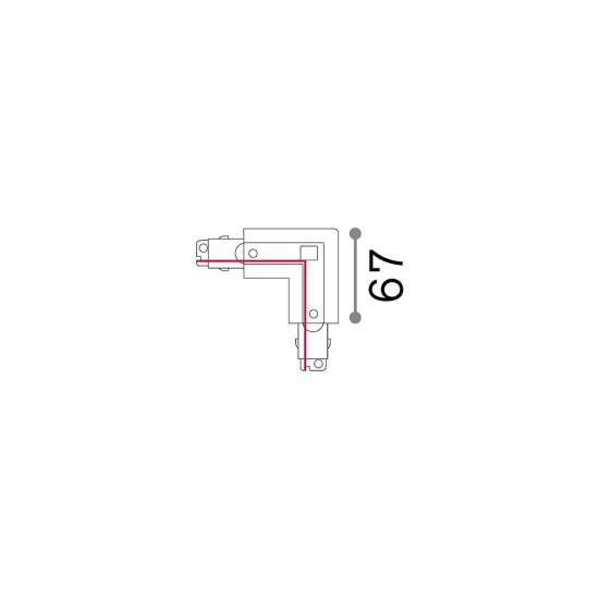 Connettore Principale E Destro On-Off Link Alluminio Bianco 169736