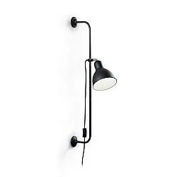 Applique Moderna Shower Metallo Nero 1 Luce E27
