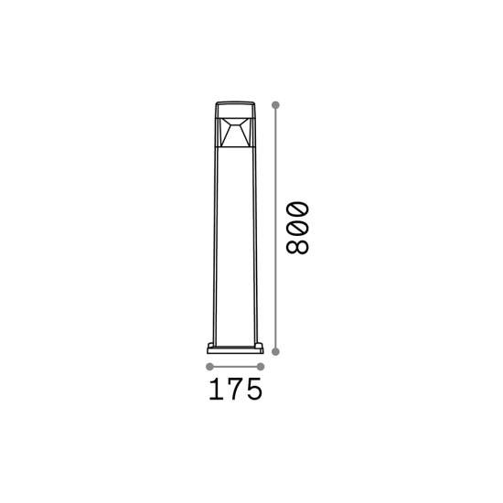 Piantana Moderna Cosmo Materie Plastiche Grigio 1 Luce Gx53 10W Cct 187884