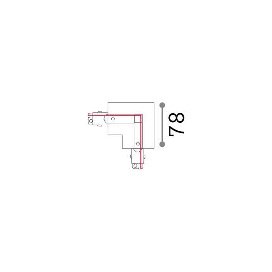 Kit Connettore Da Incasso Sinistro On-Off Link Alluminio Bianco 188119
