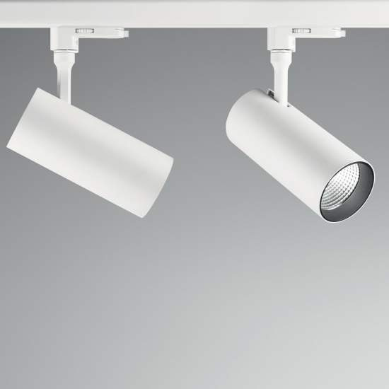 Proiettore Cilindrico Smile Alluminio Bianco Led 20W 3000K Luce Calda Cri90 24° 189659