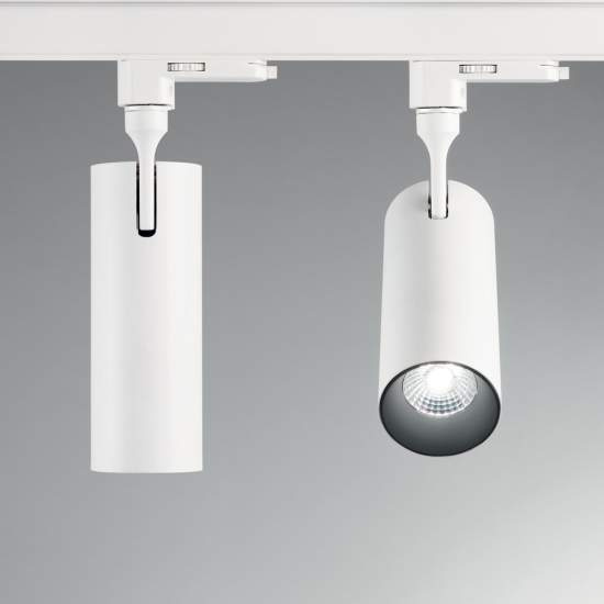 Proiettore Cilindrico Smile Alluminio Bianco Led 15W 3000K Luce Calda Cri90 36° 189772