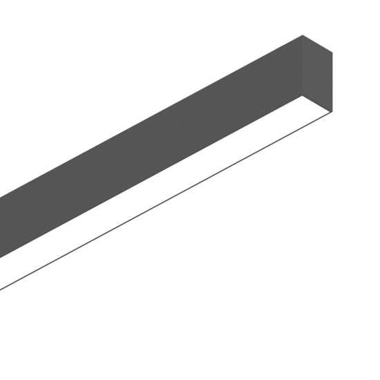 Sistema Lineare Fluo Wide Alluminio Nero Led 36W 3000K Luce Calda L.180,5Cm 192567