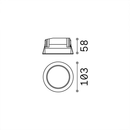 Faretto A Incasso Basic Fi Alluminio Bianco Led 10W 3000K Luce Calda 193458