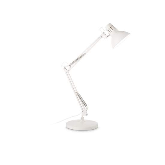 Lampada Da Scrivania-Ufficio Moderna Wally Metallo Bianco E Rame 1 Luce E27 193991