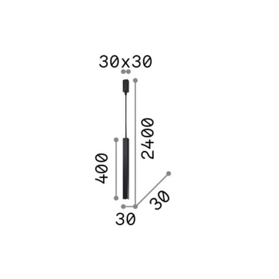 Sospensione Square Moderna Ultrathin Metallo Cromo Led 11,5W 3000K D40 194202