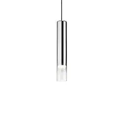 Sospensione Moderna Look Vetro Trasparente 1 Luce Gu10 7W 3000K Luce Calda