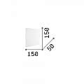 Applique Moderna Cover Alluminio Bianco Led 9,5W 3000K Luce Calda Quadr. 195728