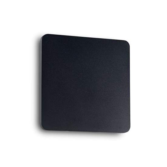 Applique Moderna Cover Alluminio Nero Led 9,5W 3000K Quadr. D20 195773