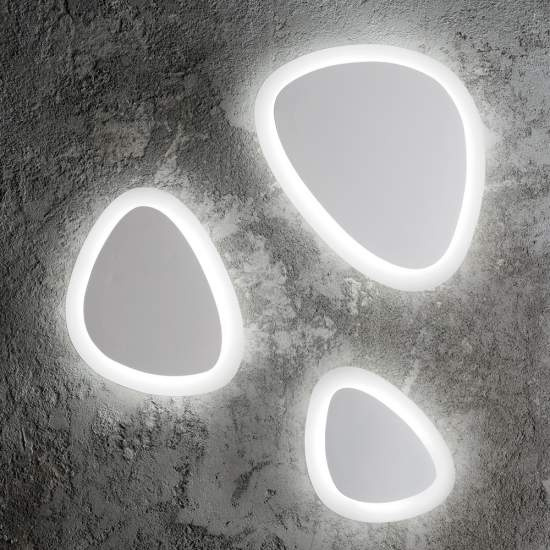 Applique Moderna Gingle Metallo Bianco Led 35W 3000K Luce Calda 196220