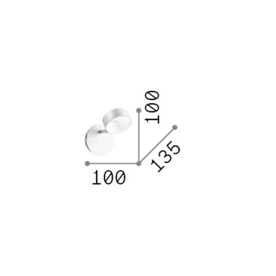 Applique Moderna Oby Metallo Bianco 1 Luce 6W 3000K Luce Calda 196688
