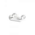 Applique Moderna Oby Metallo Bianco 2 Luci 12W 3000K Luce Calda 196695