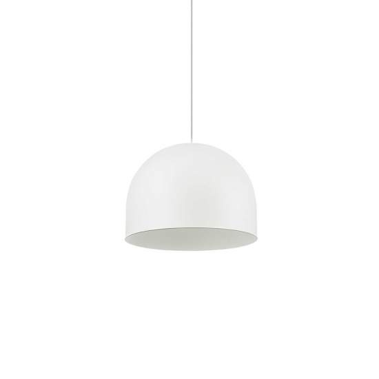 Sospensione Industrial-Minimal Tall Metallo Bianco 1 Luce E27 196770